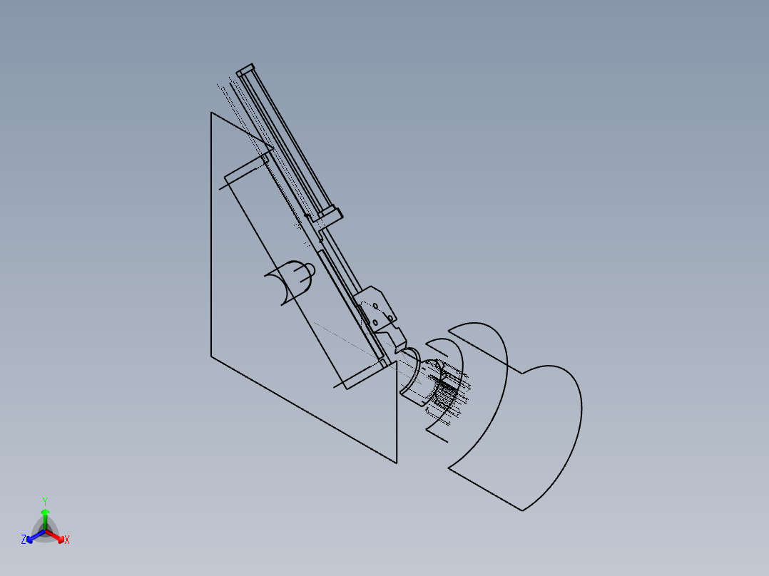 齿轮倒角加工工装正等轴测图