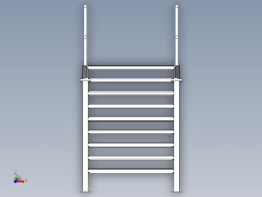 楼梯梯子celik-merdiven-1 1 STP前视缩略图