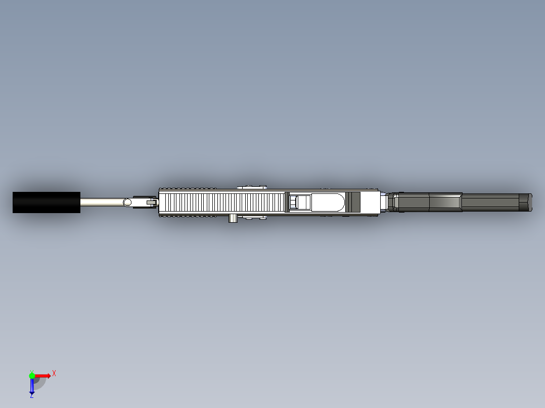 手枪左轮冲锋枪老式狙击步枪设计3D图纸fn-scarl-assault-rifle sw igs俯视图