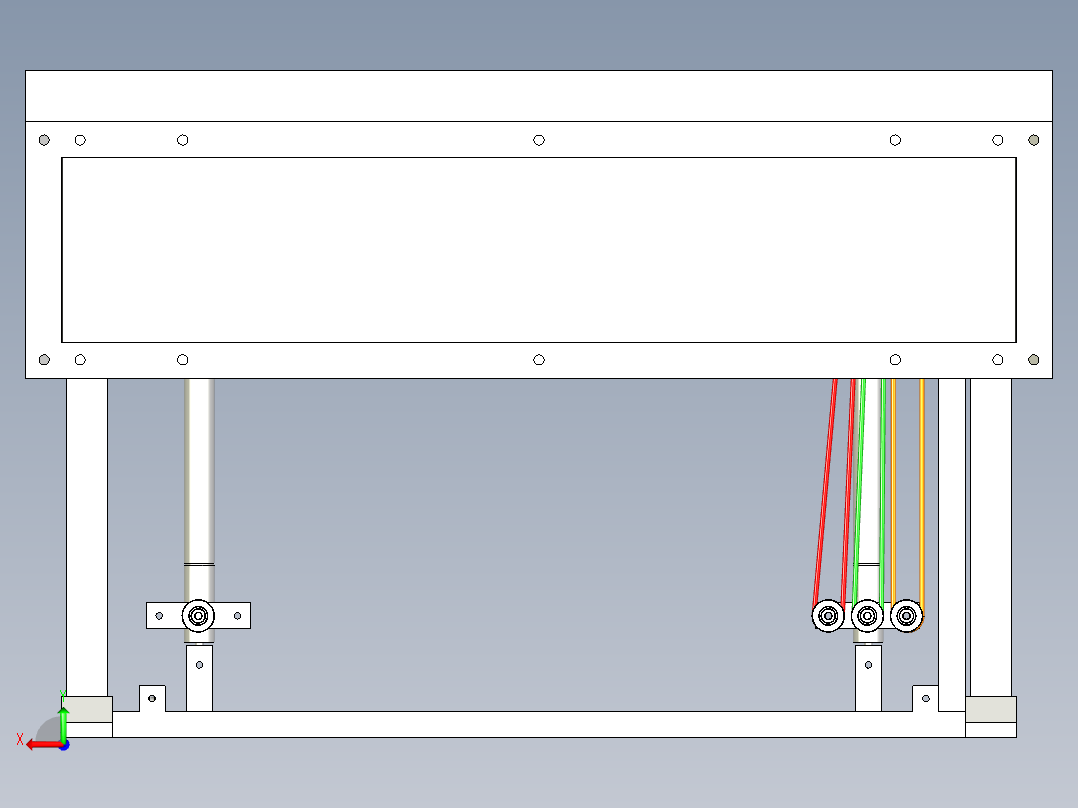 工作台高度调节机构workbench-table-height--stl stp后视图