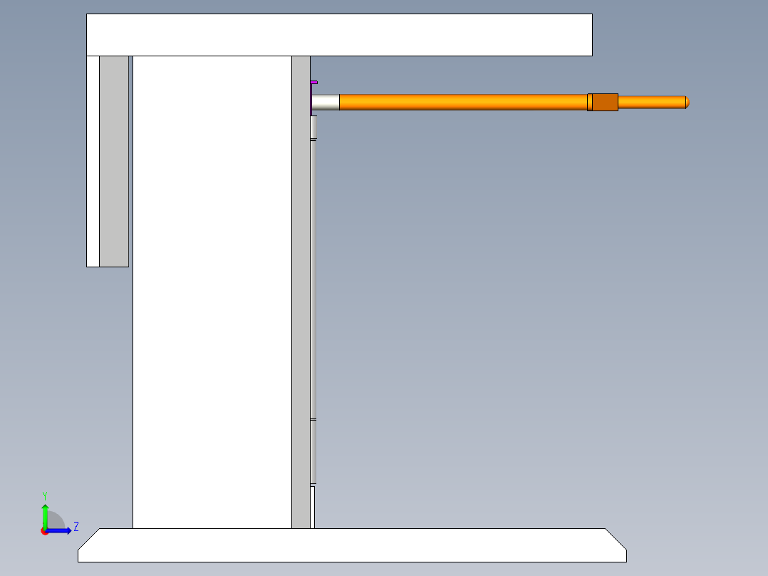 工作台高度调节机构workbench-table-height--stl stp左视图