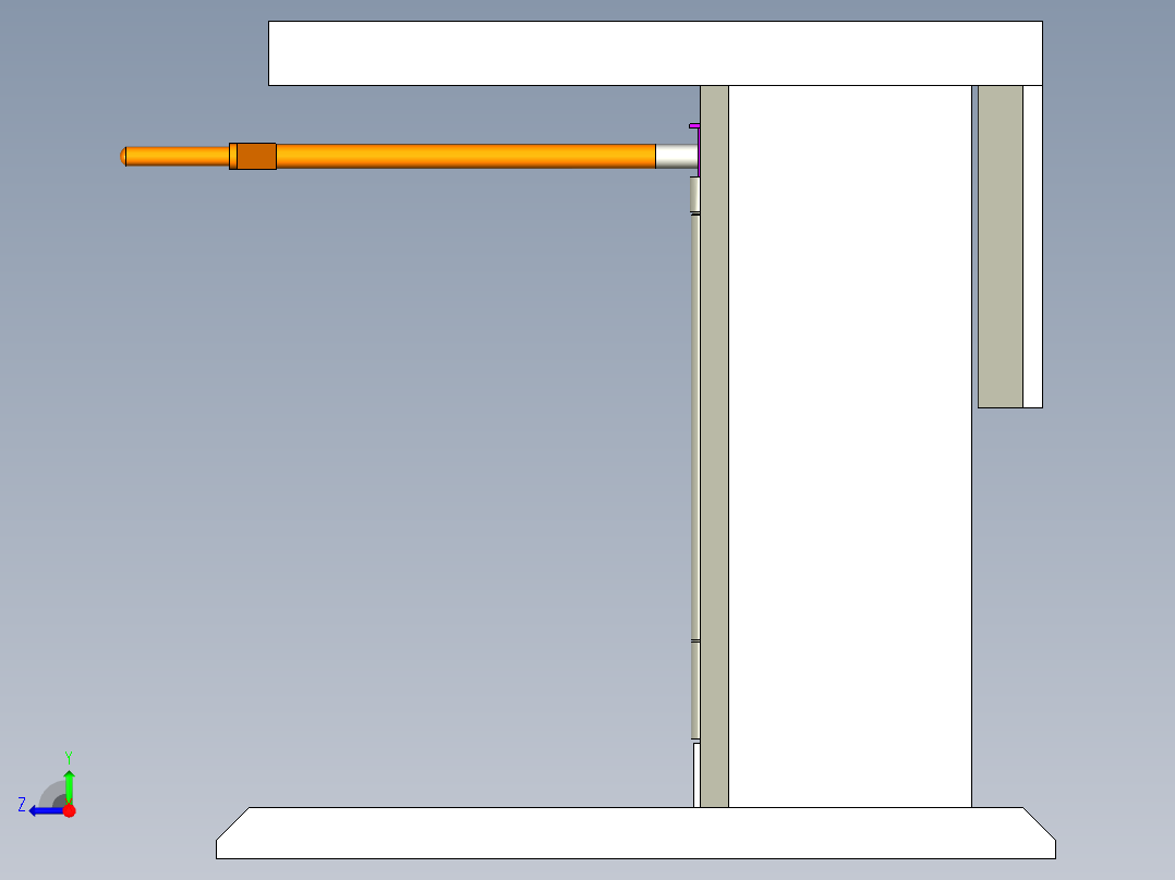 工作台高度调节机构workbench-table-height--stl stp右视图