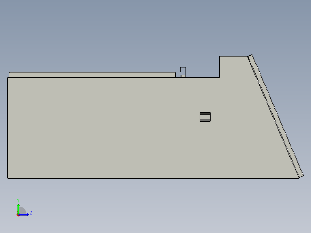 控制台control-desk-1831-模型格式为 stp左视图