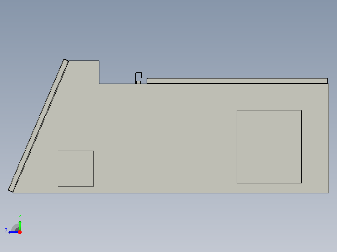 控制台control-desk-1831-模型格式为 stp右视图