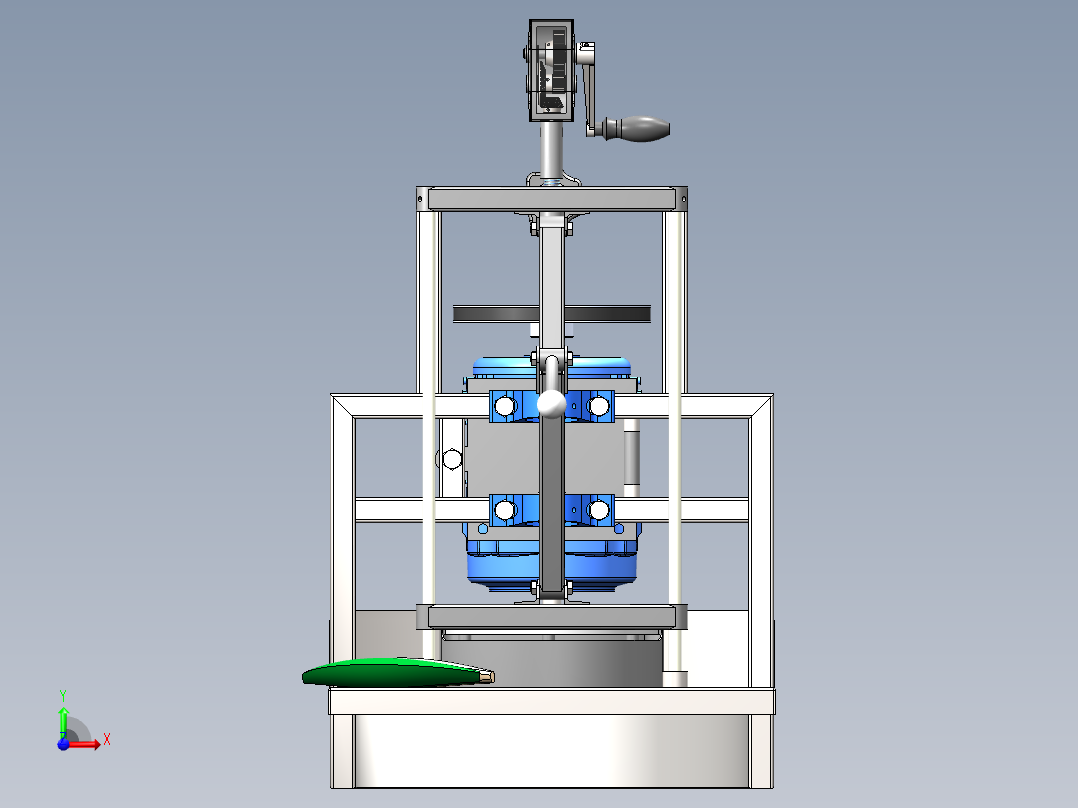 香蕉切碎机前视图