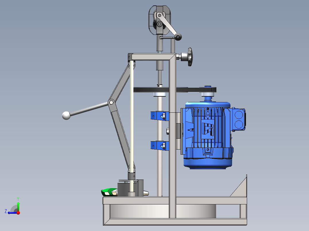 香蕉切碎机右视图