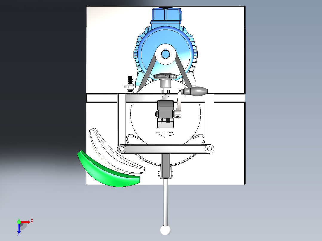 香蕉切碎机俯视图