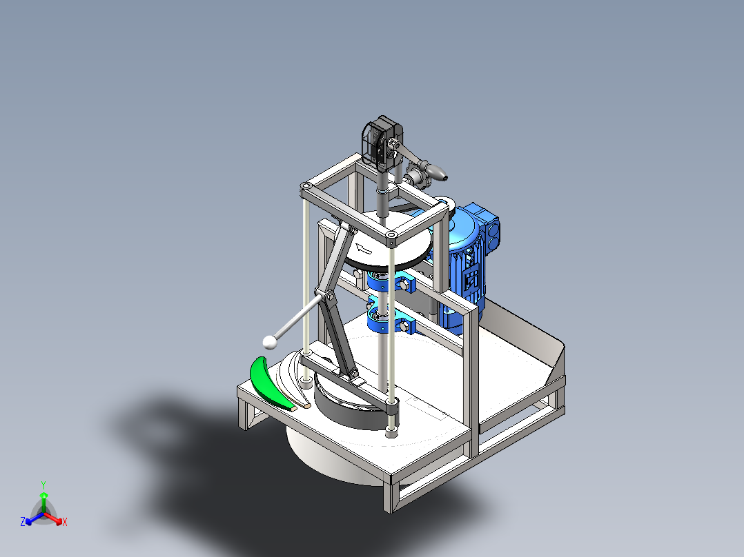 香蕉切碎机正等轴测图