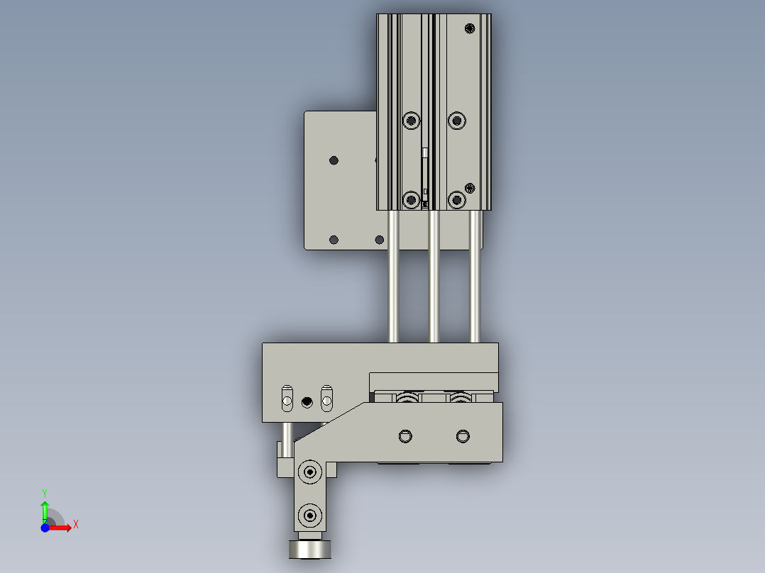 防跑料机构2前视图