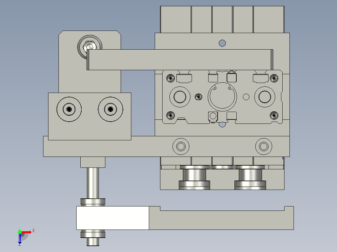 防跑料机构2俯视图