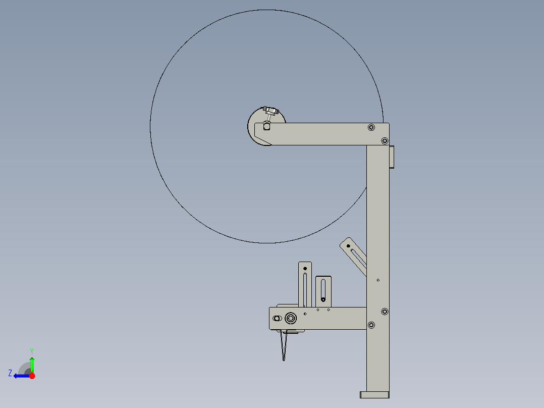 HLCY06-02-00-00走纸装配右视图
