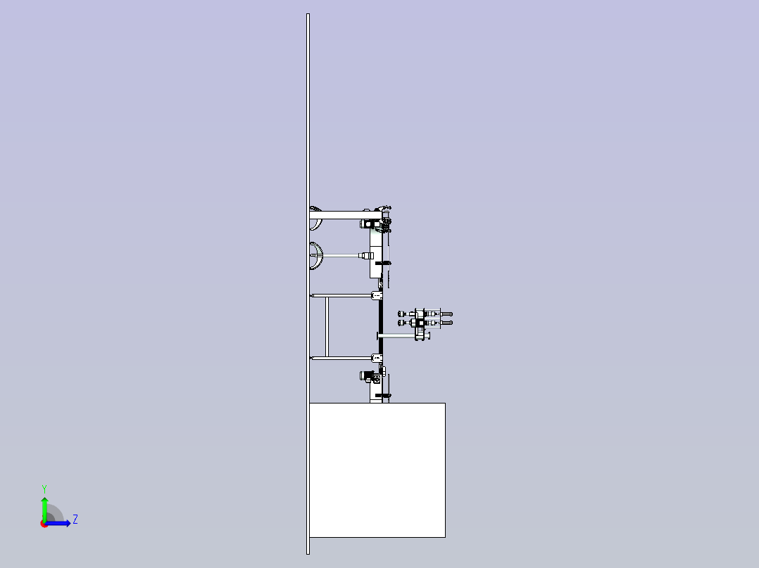 不锈钢链板输送机左视图