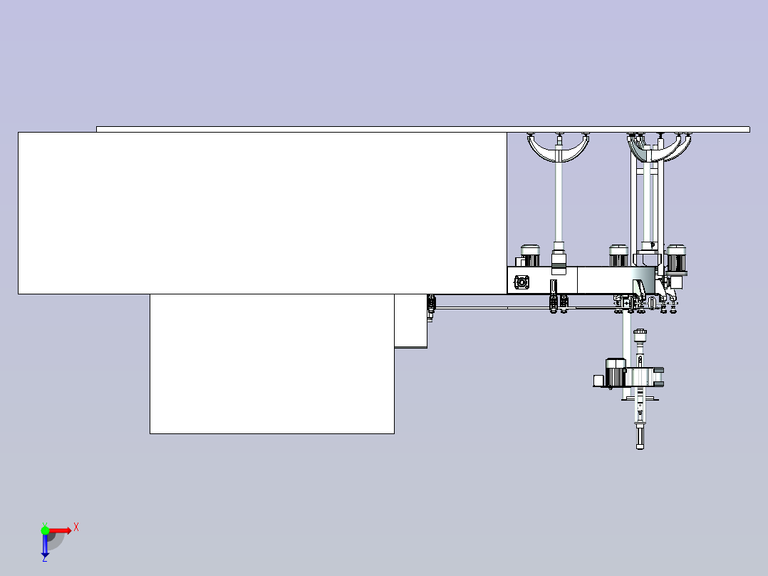 不锈钢链板输送机俯视图