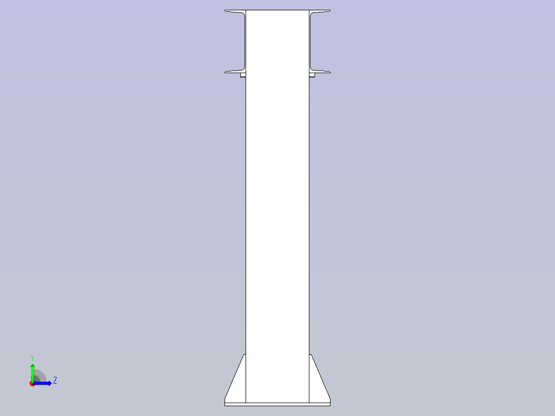 一款液压压力机三维模型左视图