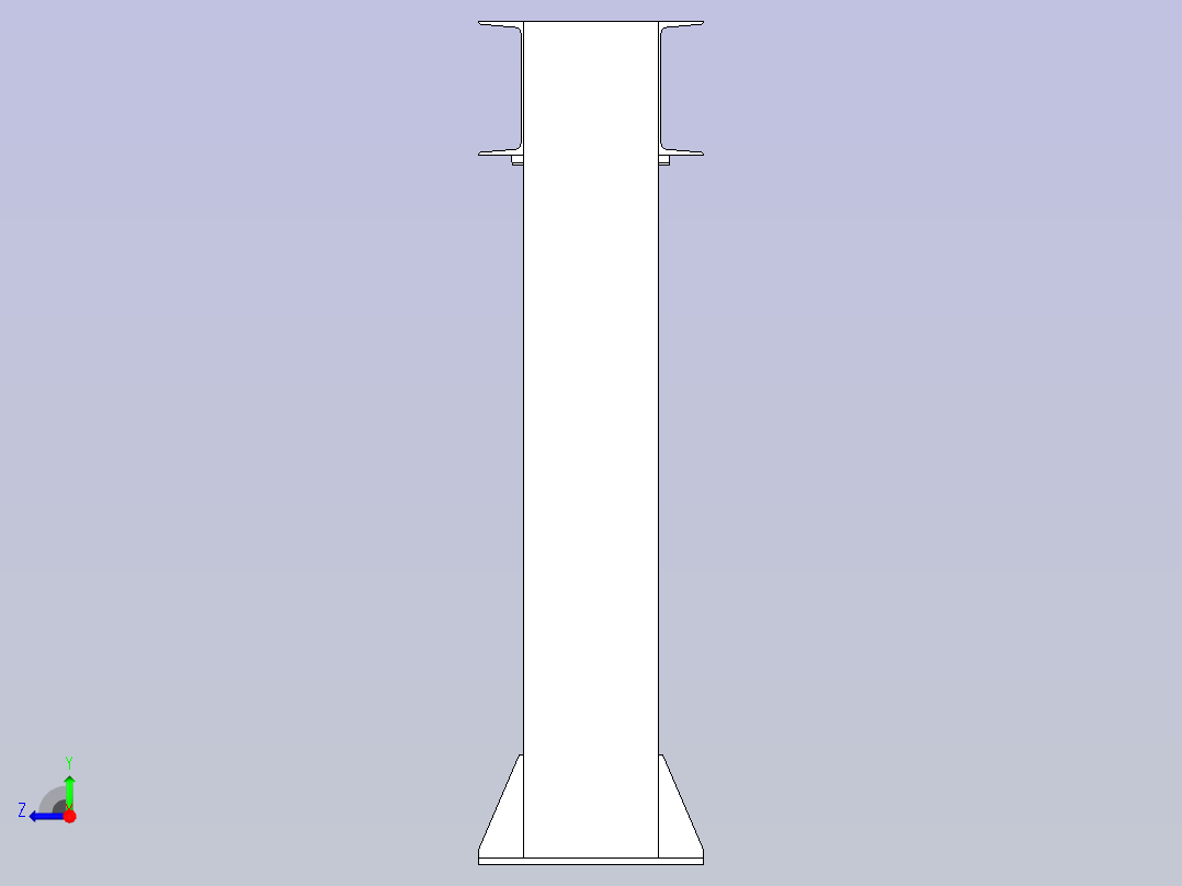一款液压压力机三维模型右视图