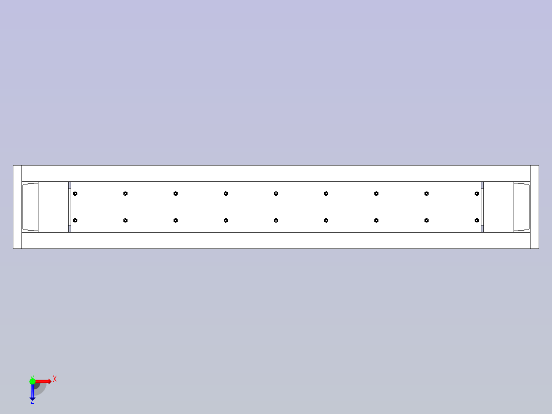一款液压压力机三维模型俯视图