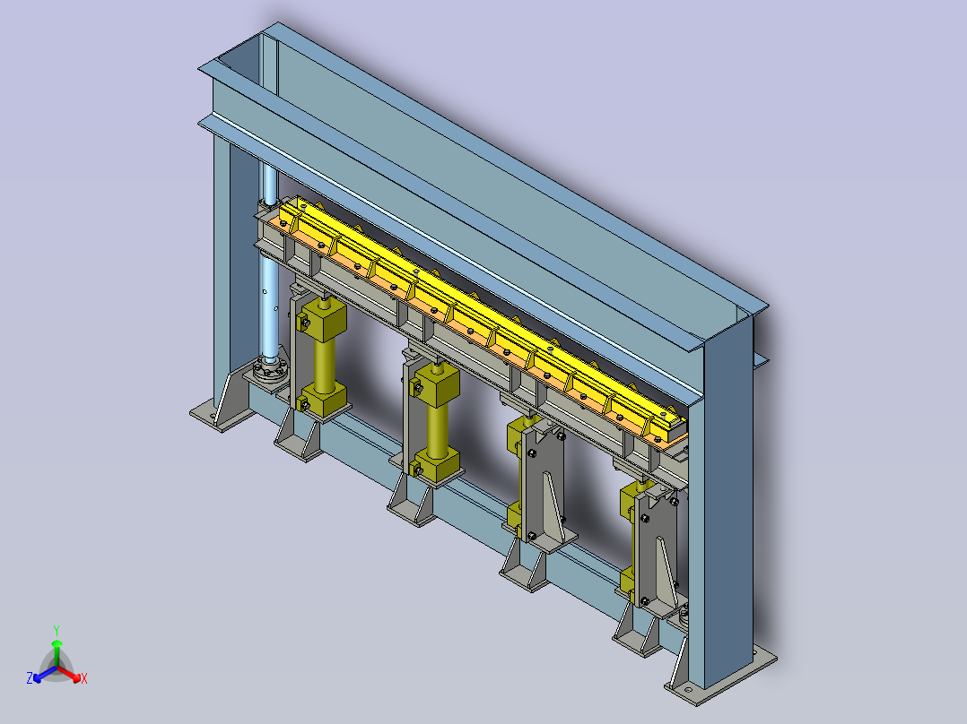 一款液压压力机三维模型正等轴测图