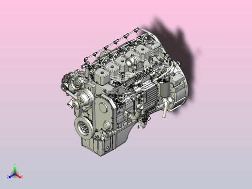 LMFO 0430柴油发动机3D图纸三维模型