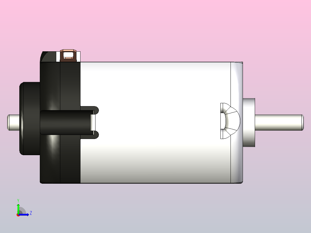 微型直流电机左视图