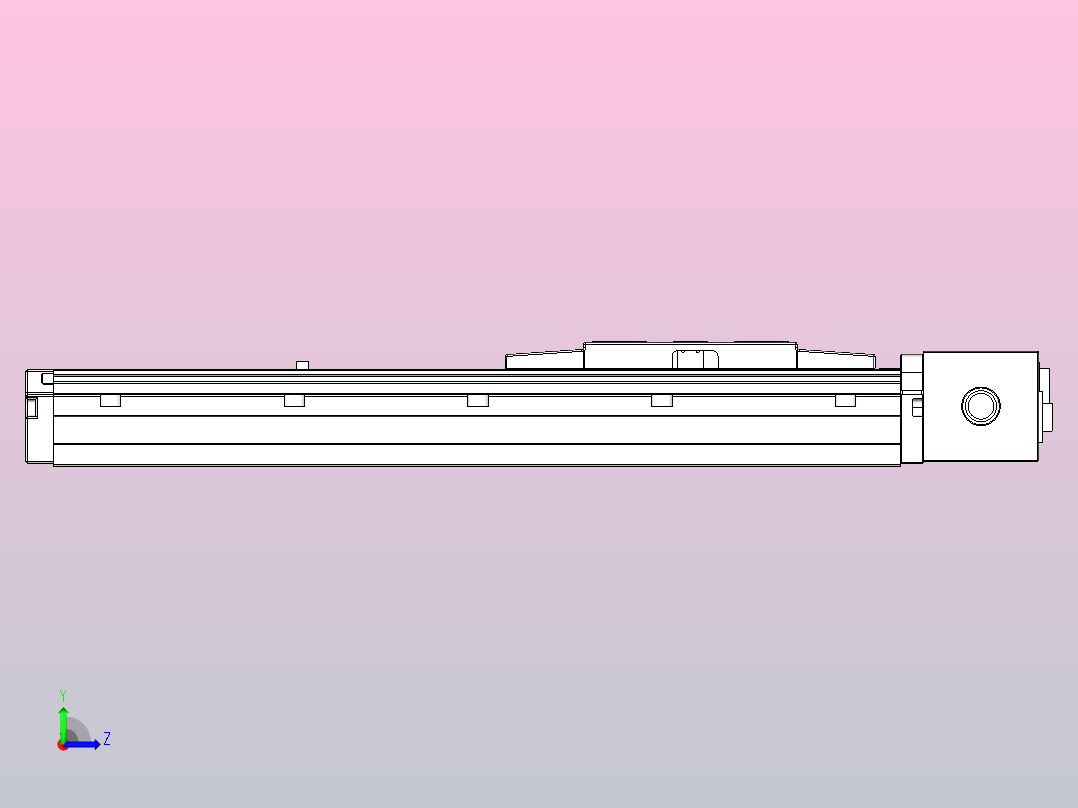 机器人皮带驱动直线轴TPA-GCB-120-P70-L200-DL-M20-N3左视图