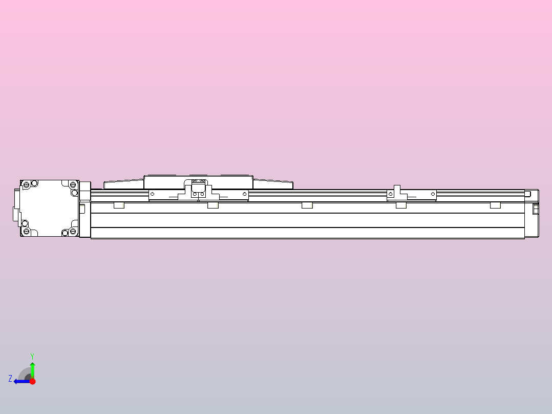 机器人皮带驱动直线轴TPA-GCB-120-P70-L200-DL-M20-N3右视图