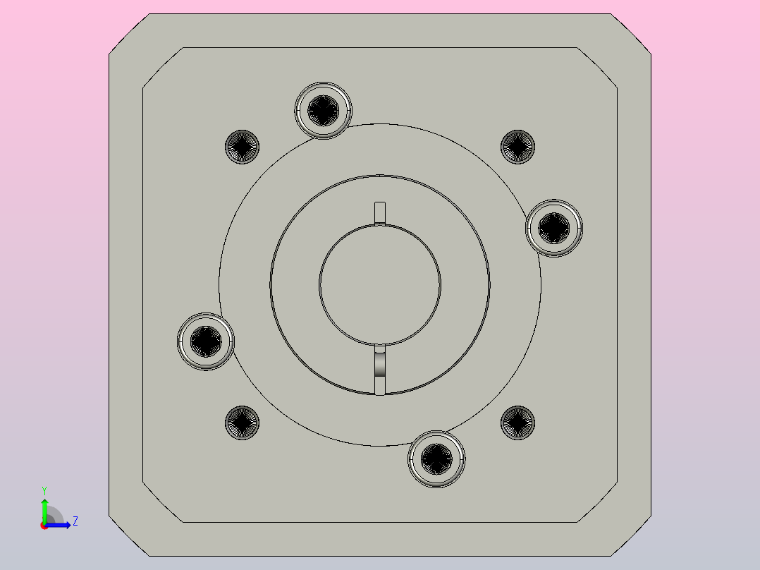 间隙减速器gearbox_gbx160040k_gbk_160_100_4_f左视图