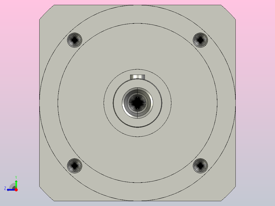 间隙减速器gearbox_gbx160040k_gbk_160_100_4_f右视图