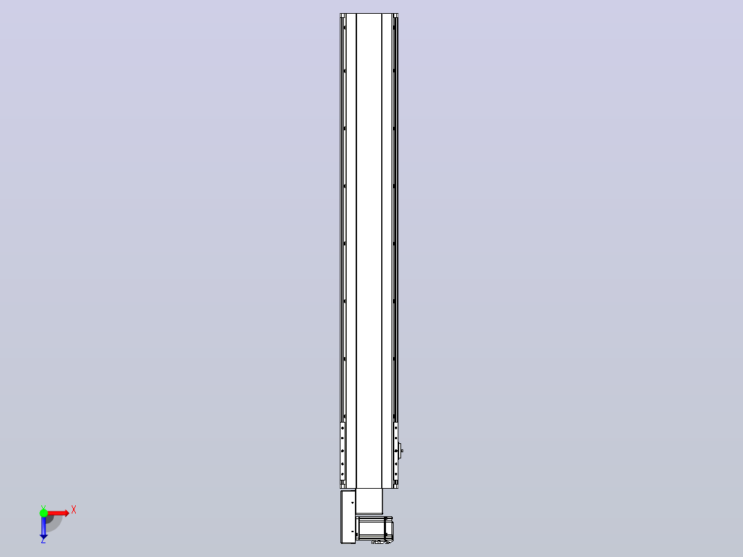 皮带直线轴半封闭可选导轨TPA-HNB-202D-140-L1300-ML-C-P75-N3俯视图