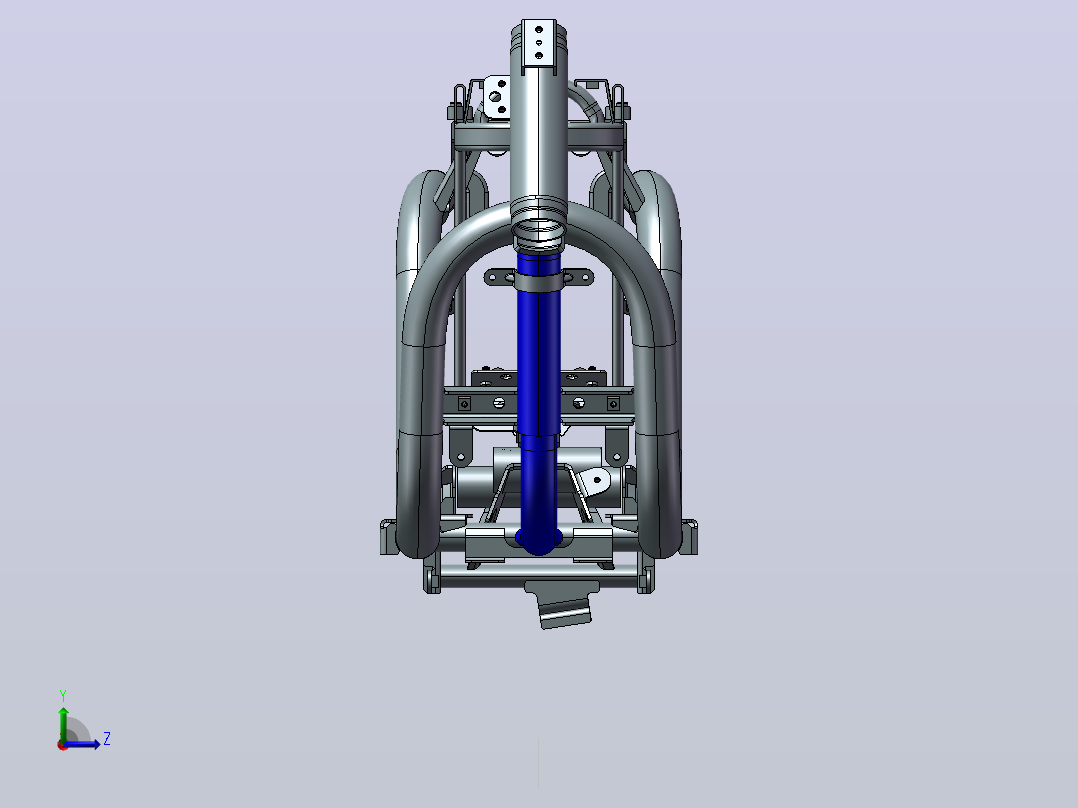 高强度轻量化电动车车架左视图