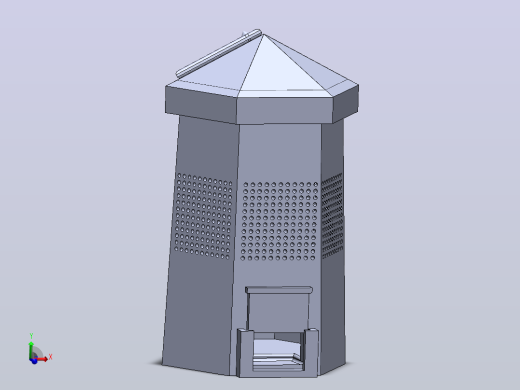 垃圾箱 垃圾处理设备dust-bin-cad-1831-模型格式为 sw