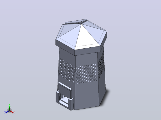 垃圾箱 垃圾处理设备dust-bin-cad-1831-模型格式为 sw正等轴测缩略图