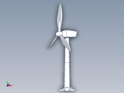 垂直轴风力发电机–SolidWorks设计前视缩略图