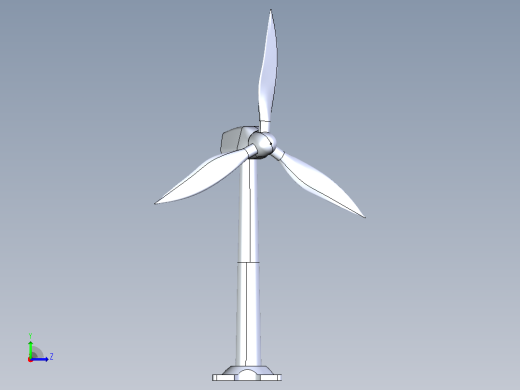 垂直轴风力发电机–SolidWorks设计左视缩略图