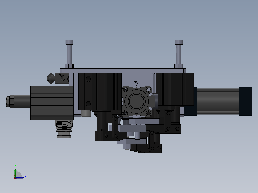 水路集成耐压工装左视图