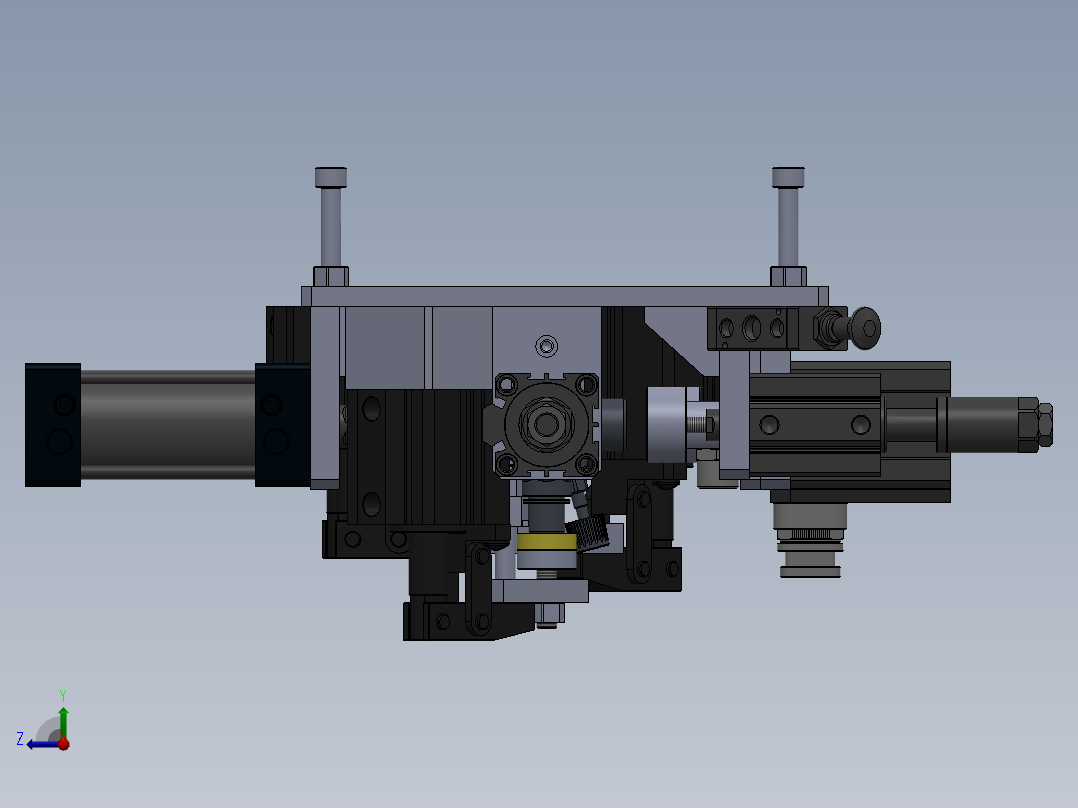 水路集成耐压工装右视图
