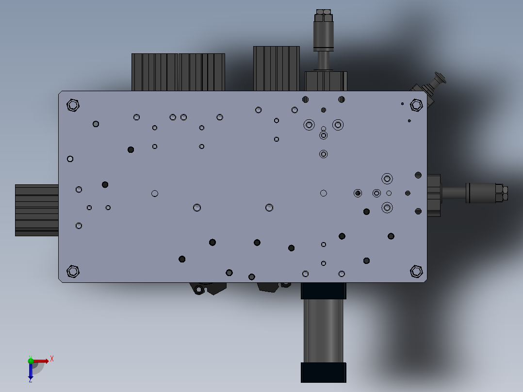 水路集成耐压工装俯视图