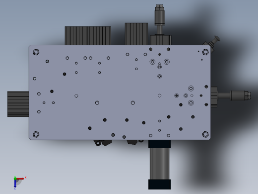 水路集成耐压工装俯视缩略图