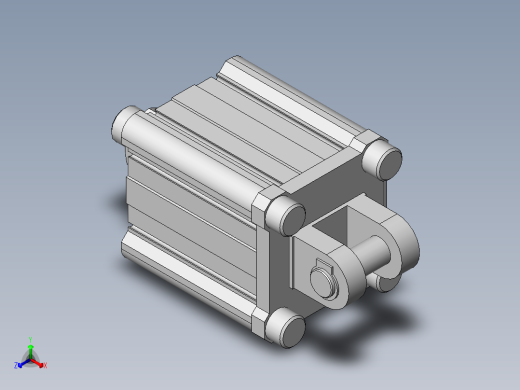 台车锁定结构正等轴测缩略图