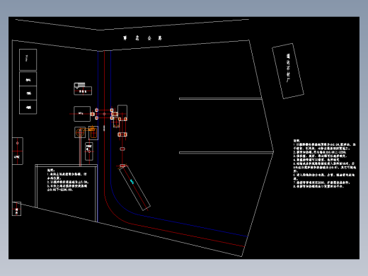 LB1000沥青搅拌站场区平面图