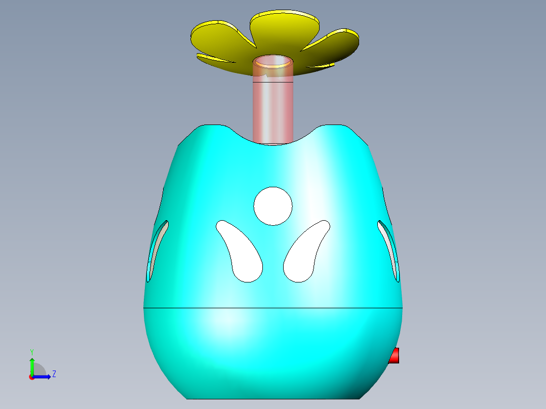 空气加湿器左视图