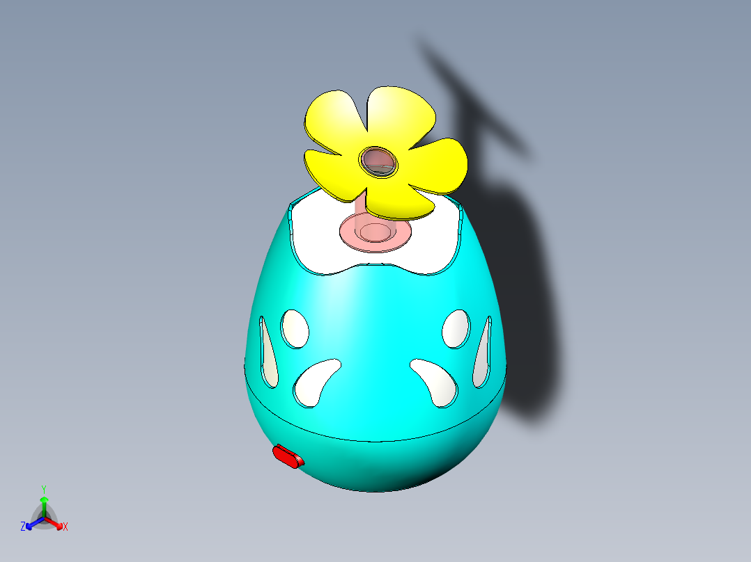 空气加湿器正等轴测图