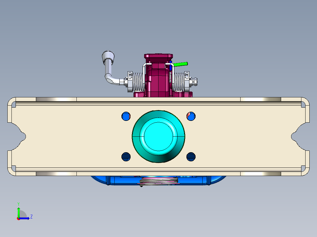 自动牵引挂钩左视图