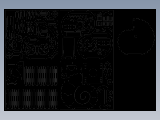 蜗牛存钱罐激光切割立体拼图图纸 cad cdr格式