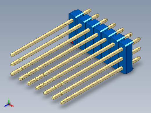彩色公头100mil（2.54mm）系列-DS1021_blue_3x07p_100mil_Type19_rev1.0