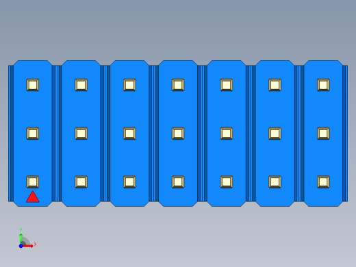 彩色公头100mil（2.54mm）系列-DS1021_blue_3x07p_100mil_Type19_rev1.0前视缩略图