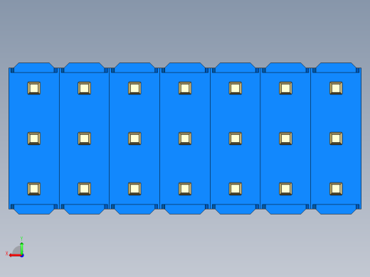 彩色公头100mil（2.54mm）系列-DS1021_blue_3x07p_100mil_Type19_rev1.0后视缩略图
