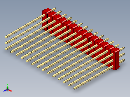 彩色公头100mil（2.54mm）系列-DS1021_red_3x14p_100mil_Type19_rev1.0