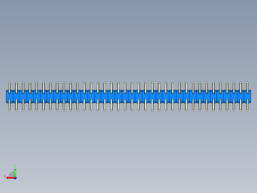 彩色公排针 100mil 2.54mm 系列-DS1022_blue_72p_100mil_TypeSMT_rev1.0后视缩略图