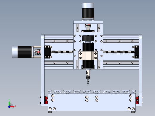 nema 23 步进电机驱动的迷你CNC铝铣床前视缩略图