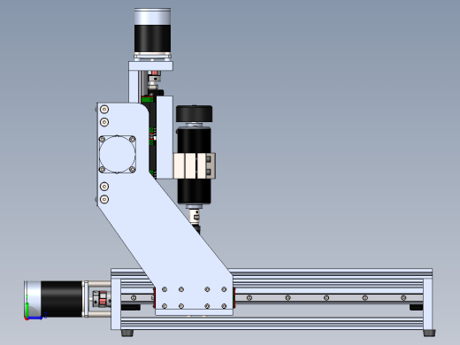 nema 23 步进电机驱动的迷你CNC铝铣床左视缩略图